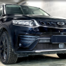 Защита радиатора "Standart" Geely Tugella FY11 (2019-н.в.) верх с камерой, чёрная купить недорого с доставкой в Можайск