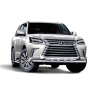 Защита переднего бампера двойная с пластинами d63/63мм (НПС) LEXUS 450D (2015-н.в.) купить недорого с доставкой в Можайск