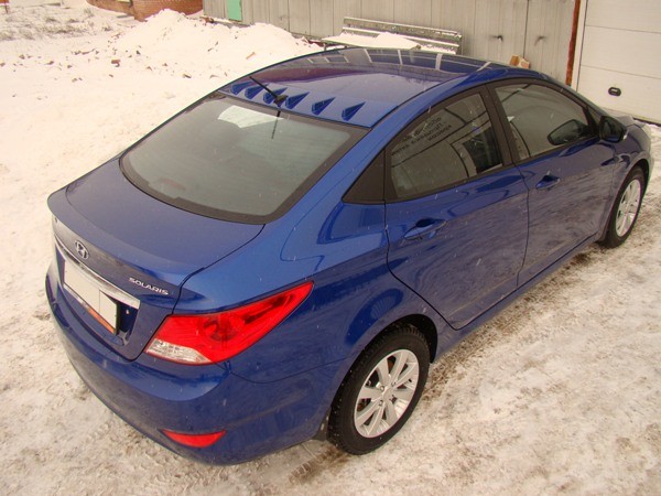 Аэродинамический рассекатель на крышу 6 зубьев для Hyundai Solaris (2010-2016) купить недорого с доставкой в Можайск