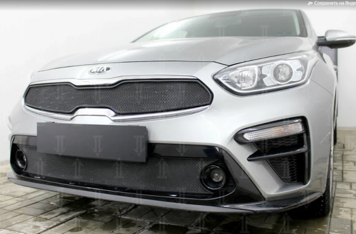 Защита радиатора "Standart" Kia Cerato (2018-н.в.) верх, чёрная купить недорого с доставкой в Можайск