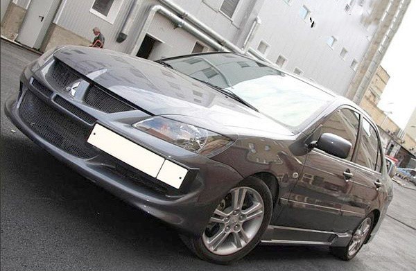 Накладки на фары (реснички) узкие var №1 для Mitsubishi Lancer IX (2003-2009) купить недорого с доставкой в Можайск