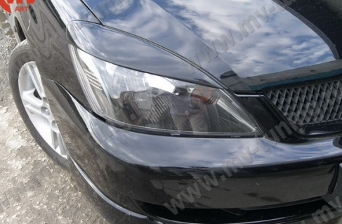 Накладки на фары (реснички) узкие var №1 для Mitsubishi Lancer IX (2003-2009) купить недорого с доставкой в Можайск