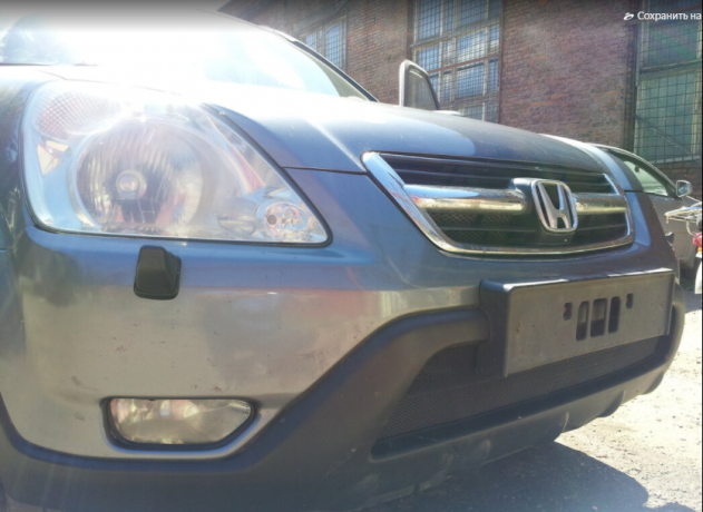 Защита радиатора "Standart" Honda CR-V (2001-2004) чёрная купить недорого с доставкой в Можайск