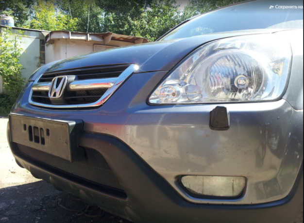 Защита радиатора "Standart" Honda CR-V (2001-2004) чёрная купить недорого с доставкой в Можайск