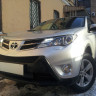 Защита радиатора "Standart" Toyota RAV4 (2012-2015) верх, чёрная купить недорого с доставкой в Можайск