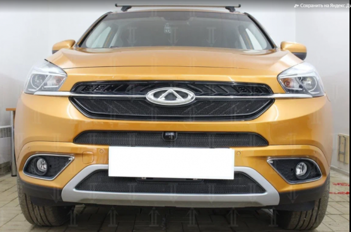 Защита радиатора "Standart" Chery Tiggo 7 (2016-2020) верх, чёрная купить недорого с доставкой в Можайск